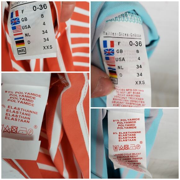 Lot Of 2 Saint James Garde Cote Striped Shirt Sz 4 3/4 Sleeve UV Nautical Preppy - Picture 14 of 16